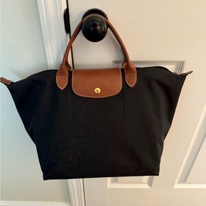Longchamp La Pliage Original M Black (includes organizer)